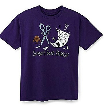 Rock, paper, scissors tee