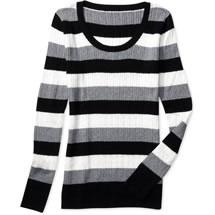 Faded Glory stripe cable scoop sweater