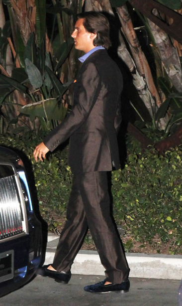 Scott Disick arrives at The Staples Center for a Lakers game