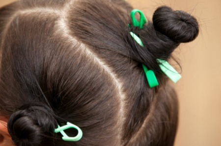 Step 1: Tie back the rest of your hair