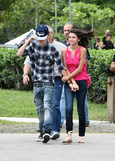 Selena Gomez in a cut out top