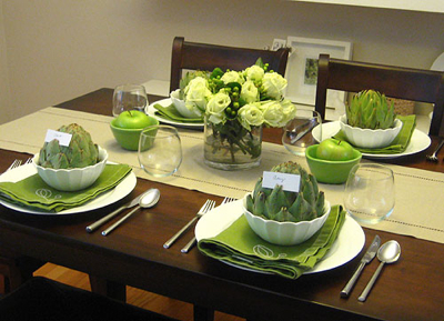 table dinner an  Setting table runner easy Easter kitchen ideas