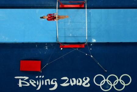 Shawn Johnson on the Uneven Bars
