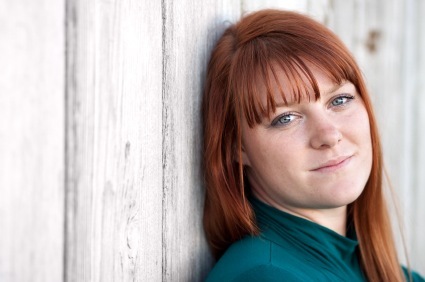 Short Bangs and Long Red Layers