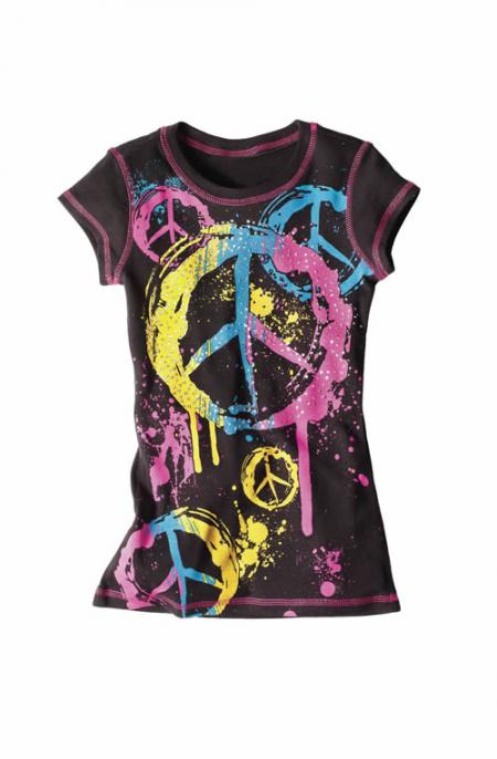 Short sleeves graphic tees for girls