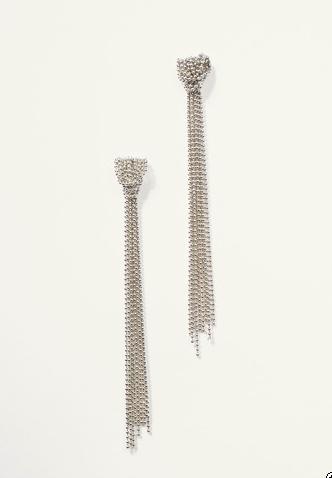 Silver Knotted Chain Earrings