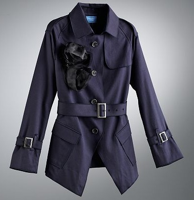 Belted Navy Jacket