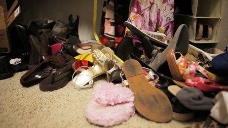 Messy Master Bedroom Closet