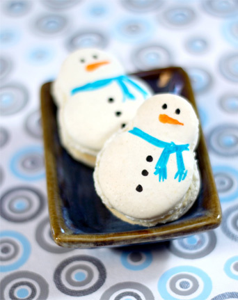 Snowmen macarons 