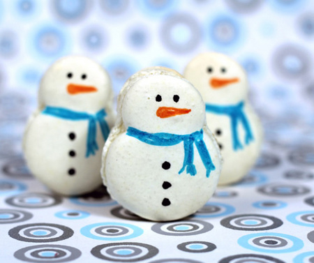 Snowmen macarons 