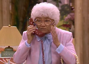 Estelle Getty as Sophia Petrillo in The Golden Girls