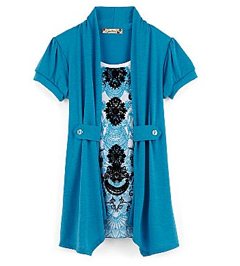 Graphic layered tee set