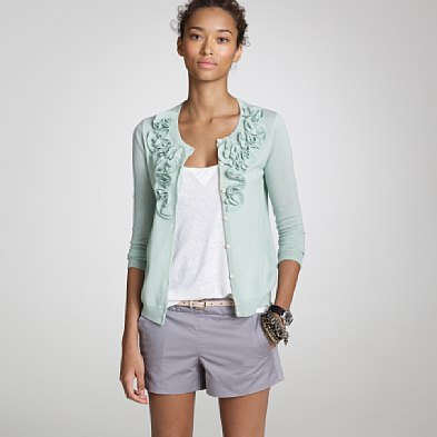 Ruffled Spring Cardigan