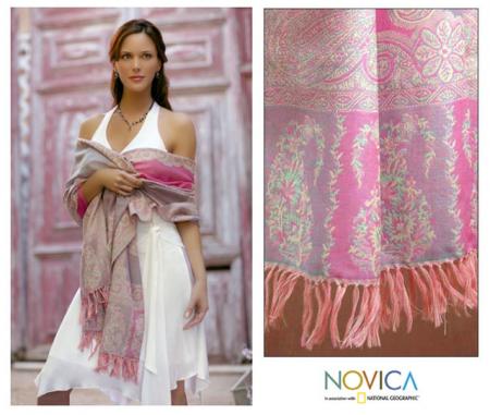 Spring Romance Wool Shawl