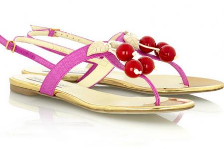 Stella McCartney Cherry Thong Sandals