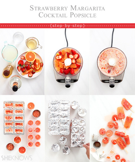 Strawberry margarita cocktail popsicle: Step-by-step tutorial