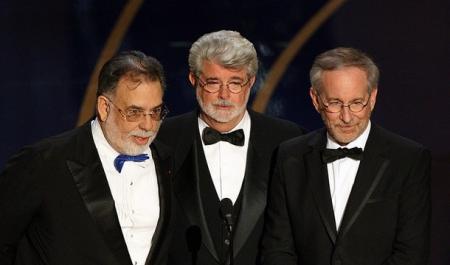 Steven Spielberg and George Lucas at the Academy Awards