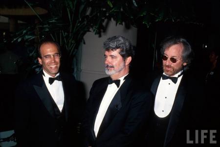 Steven Spielberg and George Lucas at an awards gala