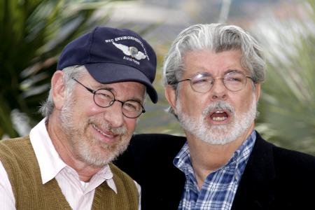Steven Spielberg and George Lucas at the Cannes Film Festival