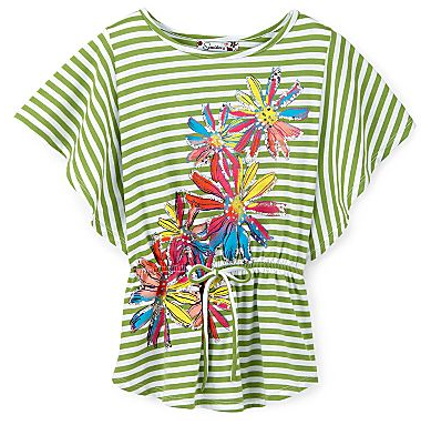 Dolman-sleeve graphic tee