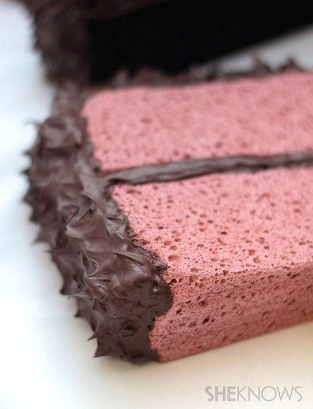 Strawberry cake postcard