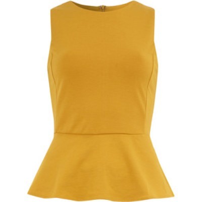 Dorothy Perkins Mustard peplum top