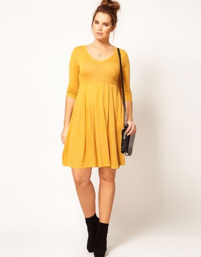 ASOS Curve Knitted Dress with Zip Back 