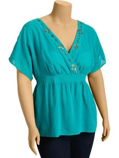 Old Navy beaded gauze tops 