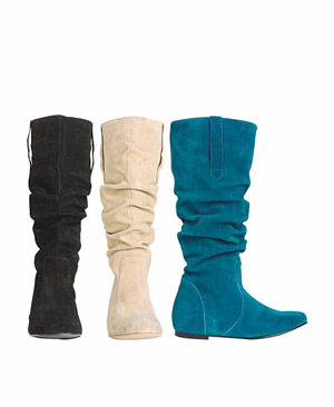Pink Ice Plain Suede Boots