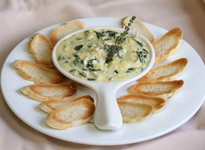 Gooey spinach and artichoke dip