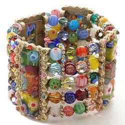 Sweet Romance Glass Cuff Bracelet