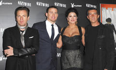 Channing Tatum poses with "Haywire" cast
