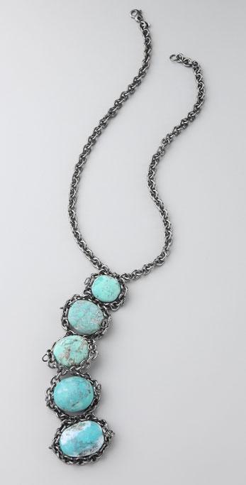 Flutter by Jill Golden Turquoise Necklace