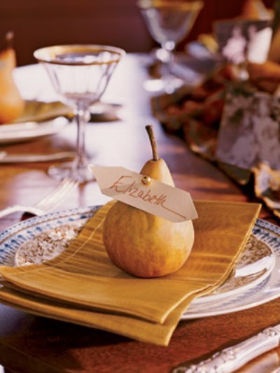 Thanksgiving pear for the table 