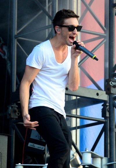 Band mate Tom Parker excites the crowd 