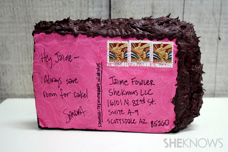 Proof: Mailed cake postcard