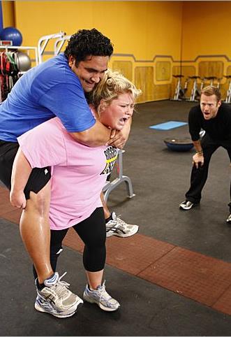 Toughest Biggest Loser Workouts Season 7 Sione and Shannon
