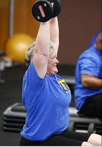 Toughest Biggest Loser Workouts Season 8 Liz Lifting Weights