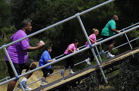 Toughest Biggest Loser Workouts Season 8 Contestants Walking up Ramp