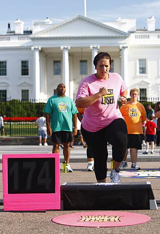 Toughest Biggest Loser Workouts Season Rebecca Stepping in Washington DC