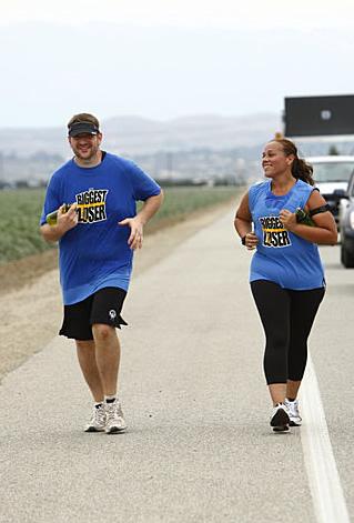 Toughest Biggest Loser Workouts Season 8 Rudy and Dina Running a Marathon