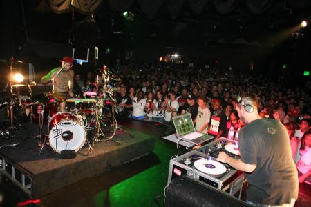 Travis Barker on stage