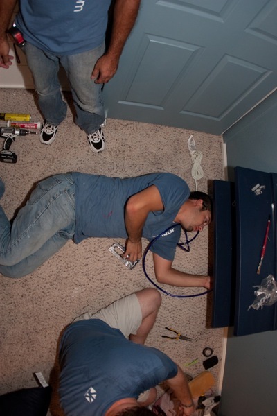 Trey's room during renovations view 1