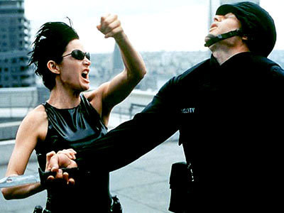 Carrie-Anne Moss as Trinity in The Matrix