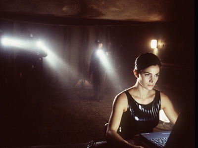 Carrie-Anne Moss as Trinity in The Matrix