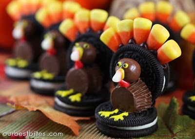Orea turkeys and cookie pilgrim hats 