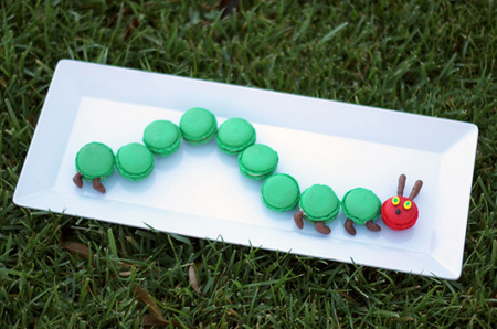 Very hungry caterpillar macarons
