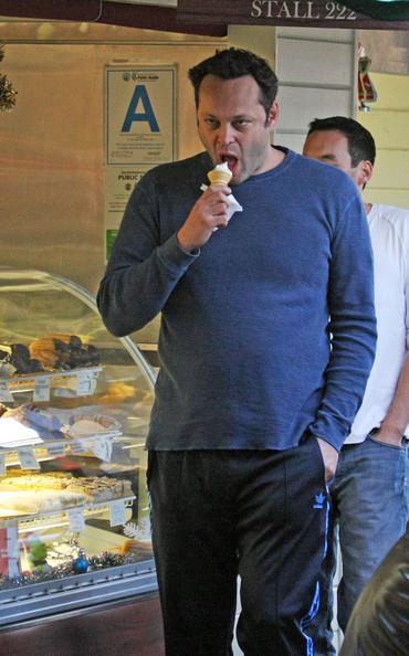 Vince Vaughn Enjoying a Cone