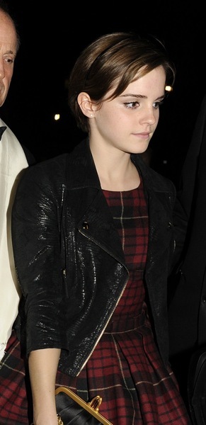 Emma Watson in plaid
