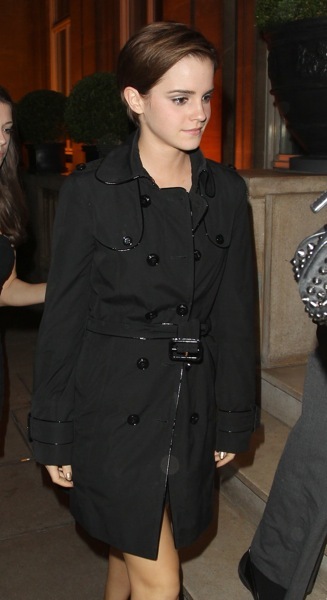 Emma Watson in a trench coat